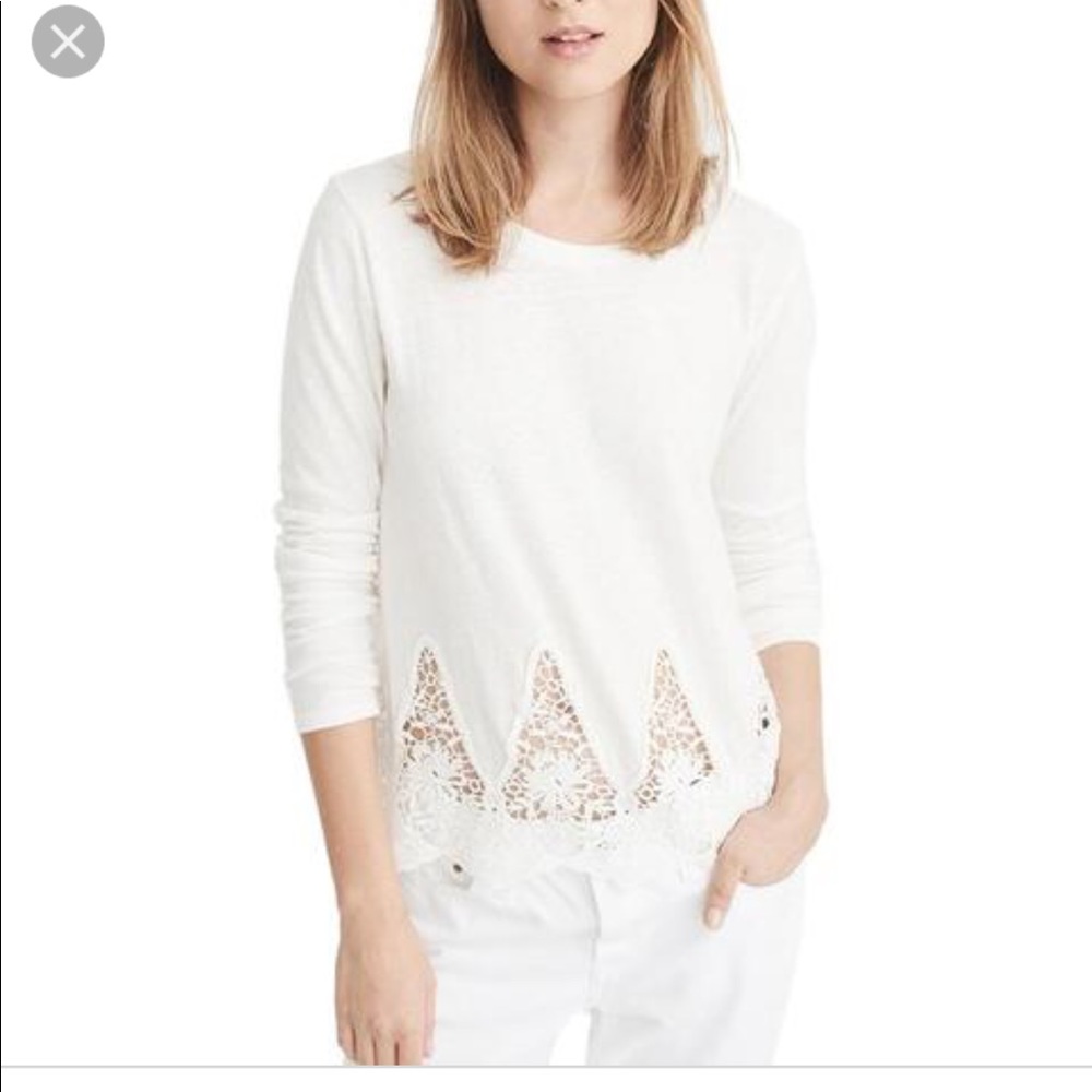 Abercrombie long lace t shirt